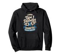 Type 1 Diabetes Doesn't Have Me T1D Warrior Pullover Hoodie