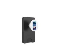 Type 1 Diabetes Medical Alert Label (Retro Blue Wave Stripe) PopSockets PopWallet for MagSafe