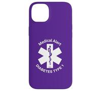 Type 1 Diabetes Medical Alert (Purple) Case for iPhone 14 Plus