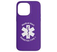 Type 1 Diabetes Medical Alert (Purple) Case for iPhone 14 Pro Max