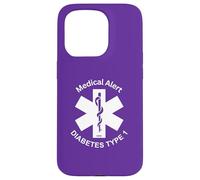 Type 1 Diabetes Medical Alert (Purple) Case for iPhone 15 Pro