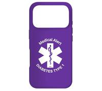 Type 1 Diabetes Medical Alert (Purple) Case for iPhone 17 Pro