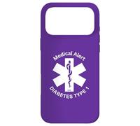 Type 1 Diabetes Medical Alert (Purple) Case for iPhone 17 Pro Max