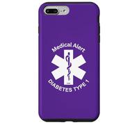 Type 1 Diabetes Medical Alert (Purple) Case for iPhone 7 Plus/8 Plus