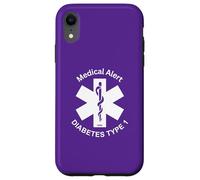 Type 1 Diabetes Medical Alert (Purple) Case for iPhone XR