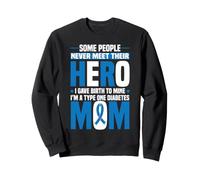 Type 1 Diabetes Mom Mother T1D Diabetic Awareness Month Sweatshirt