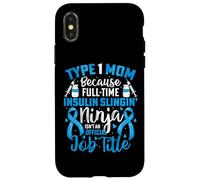 Type 1 Diabetes Mom Mother T1D Diabetic Awareness Support Case for iPhone X/XS