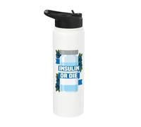 Type 1 Diabetes T1D Awareness Month Diabetic Insulin Or Die Stainless Steel Insulated Water Bottle