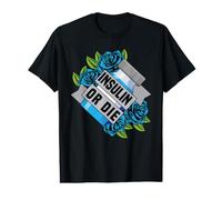 Type 1 Diabetes T1D Awareness Month Diabetic Insulin Or Die Value Graphic T-Shirt