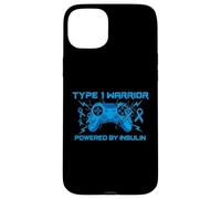 Type 1 Diabetes Warrior Powered By Insulin Gaming Lover Case for iPhone 15 Plus