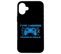 Type 1 Diabetes Warrior Powered By Insulin Gaming Lover Case for iPhone 16 Plus