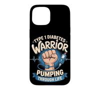 Type 1 Diabetes Warrior Pumping Through Life Case for iPhone 15