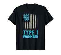 Type 1 Warrior - Diabetes Awareness Ribbon Design T-Shirt