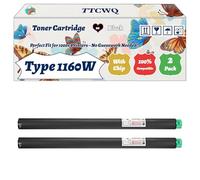 Type 1160W Toner Cartridge Compatible for Ricoh MP W6700SP SP W2470 Aficio MPW7140 Printers, with Chip, High Yield 36000 Pages, High-Definition Printing (2-Pack Black)