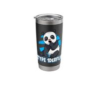 Type 1derful Type 1 Diabetes Panda Bear Diabetes Awareness Stainless Steel Insulated Tumbler