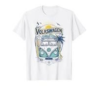 Type 2 Campervan Catch The Waves Surfing Van T-Shirt, Men, White, Medium