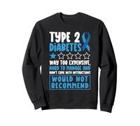 Type 2 Diabetes Awareness Month Warrior Survivor Fighter T2D Sweatshirt