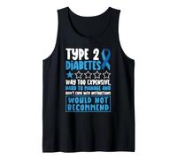 Type 2 Diabetes Awareness Month Warrior Survivor Fighter T2D Tank Top
