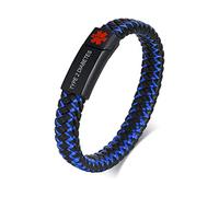 Type 2 Diabetes Bracelet for Men - Engraved Men's Medical Alert Bracelet