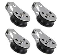Type 2 Marine Pulley Block 26mm Diameter Nylon Wheel Stainless Steel 4pc