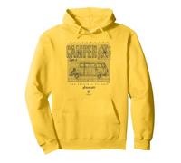 Type 2 VW Camper Van The Original Classic Pullover Hoodie, Adult Unisex, Lemon Yellow, XX-Large