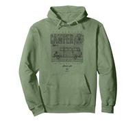 Type 2 VW Camper Van The Original Classic Pullover Hoodie, Adult Unisex, Sage Green, Small