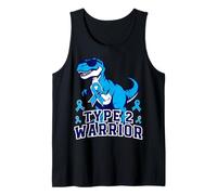 Type 2 Warrior Dinosaur Diabetes Awareness Tank Top