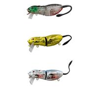 (Type 3) 1PC 16CM 45g 3D Eyes Mice Rat Shape Lure Artificial Fishing Bait With 2 Hooks Fishing Tackle