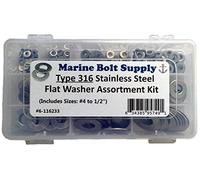 Type 316 Stainless Steel Flat Washer Assortment Kit Marine Bolt Supply 6-116233