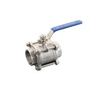 Type 3PC Stainless Steel Switch Ball Valve 1 1/4 inch BSPT Female Thread DN32 SS304 201 316SS 2 Way Water Ball Valve(SS201)