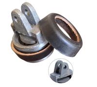 Type 75 Cast Iron Replacement Piston for 75 mm Diameter Hand and Garden Water Pumps with Black Leather Cuff, Rust-Resistant Coating for Durable