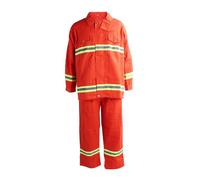 Type 97 Flame Resistant Safety Suit,Professional Level Hi Vis Flame Resistant Fire Retardant with Reflective Strip,Thermal Insulation Protective Clothing Zip Up Cotton Apparel