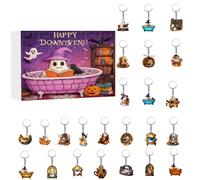 (Type A (keychain style)) Happy Halloween Halloween cute ghost reading car backpack flat keychain pendant