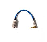 TYPE A - MIDI over Mini Jack Cable. Angled 3.5mm TRS to 5 Pin DIN Socket [Blue, 10cm]