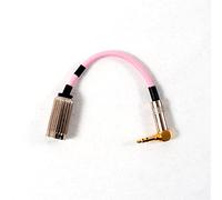 TYPE A - MIDI over Mini Jack Cable. Angled 3.5mm TRS to 5 Pin DIN Socket [Pink, 10cm]