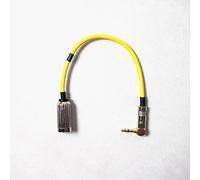 TYPE A - MIDI over Mini Jack Cable. Angled 3.5mm TRS to 5 Pin DIN Socket [Yellow, 10cm]