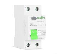 Type B Residual Current Circuit Breaker RCD 2P 63A 30mA, 6kA Breaking Capacity ABS Material for Electric Vehicle Charging Stations and Solar Panel Installations, Reliable Protection