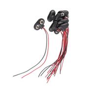 Type Battery Clip Battery Snap Connector Clips Connector Buckle with Faux Leather Housing 15cm 9V 10pcs Type Clips