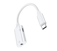 Type C 2 Port Charger Adapter 3.5mm Headphone Jack PD60W Fast Charging Aluminum Alloy Housing HiFi Sound Mobile Accessories 2 Headphone Jack Charging Cable