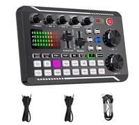 Type-C 5V 1A Sound Card Body F998 with 16 Sound Effects & 4 Transformation Modes Support BT Wireless Accompaniment