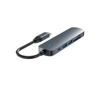 Type-C 6-in-1 USB Hub 3.0 Splitter with PD 100W Charging & 4K Multi-Functional Extender