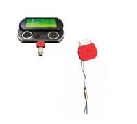 Type C Adapter Compatible with PSP Go, USB-C Charging and Data Transfer Converter, Dual Connection C to C and A to C, Compact Portable Adapter for Gaming Console, Red