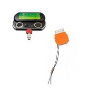 Type C Adapter Compatible with PSP Go, USB-C Charging and Data Transfer Converter, Dual Connection C to C and A to C, Compact Portable Adapter for Gaming Console, Orange