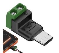 Type C Adapter - Male 2-Pin Terminal Block, USB Type C Male to 2-Pin Crimp Clamp Charging Plug, for Industrial and Scientific DIY Repair Charging Mobile Phones Tablets Cameras Small