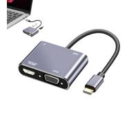 Type C Adapter USB 3.0 Hub, Splitter, VGA Display, PD Charging | High-Speed Transmission for Conferences, Presentations, Conferences, Seminars, Lectures, Home Video Playback, Tablet,