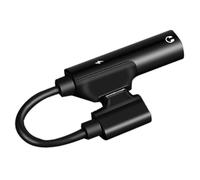 Type C Audio Cable - 3.5mm Earphone Jack Connector, Multifunction Elbow Interface Cord Aluminium TPE Build 2A Output | Simultaneous Listening Calling Charging Support Mobile Device Accessory Portable