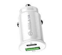 Type C Automatic Adapter LADE - Output Fast Charger, Portable 3.1A Power Supply | Efficient Charging Connection for Mobile Devices, Lightweight Car Accessories for Smartpho