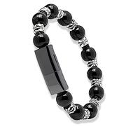 Type C Bracelet Charger Creative Short Charging Cable Fashion Portable Beading Braided Wrist Perfect Personality Valentine's Day/Birthday/Thanksgiving Day Gift(USB C, 7.9in)