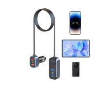 Type C Car Charger,75W Fast Charging with Cord | USB Charger Block Multiple Ports - for Tablet Laptop RV Truck Sedan Automotive Travel Home Apartment Business Trip Hotel