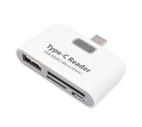 Type-C Card Reader for Laptop and Laptop, White Plastic T-639